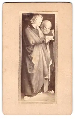 Fotografie unbekannter Fotograf und Ort, Gemälde A. Dürer, Evangelist Johannes und Apostel Petrus