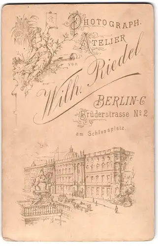 Fotografie Wilh. Riedel, Berlin, Brüderstrasse 2, Ansicht Berlin, Partie am Schlossplatz mit Schloss