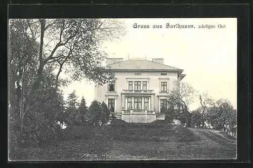 AK Sarlhusen, Gartenpartie mit adeliges Gut