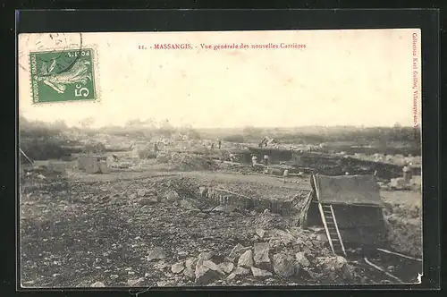 AK Massangis, Vue générale des nouvelles Carrières, Steinbruch