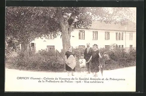 AK Ormoy, Colonie de Vacances de la Société Amicale et de Prévoyance de la Préfecture de Police 1926