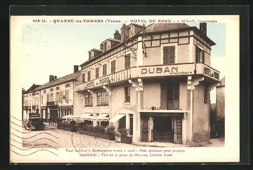 AK Quarré-les-Tombes, Hotel du Nord, A. Duban