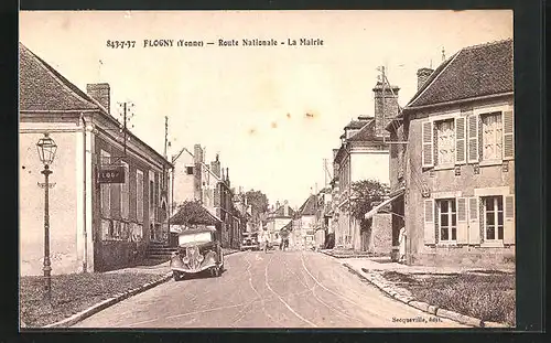 AK Flogny, Route Nationale, La Mairie