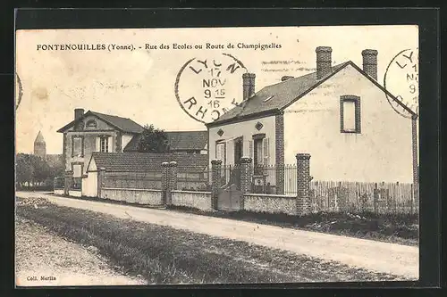 AK Fontenouilles, Rue des Ecoles ou Route de Champignelles