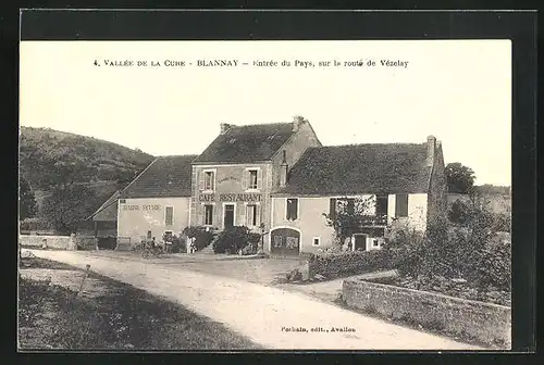 AK Blannay, Vallée de la Cure, Entrée du Pays, sur la routé de Vézelay