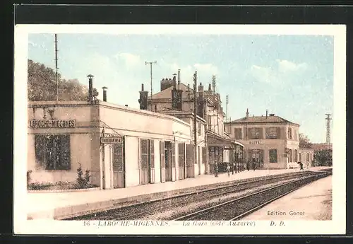 AK Laroche-Migennes, La Gare, coté Auxerre, Bahnhof