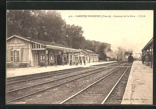 AK Laroche-Migennes, La Gare, Bahnhof