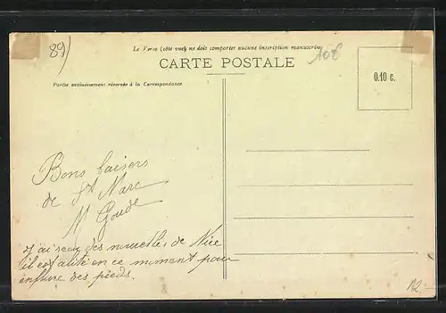 AK Chatel-Censoir, Vue intérieure de la Gare, Bahnhof in der Mittagshitze