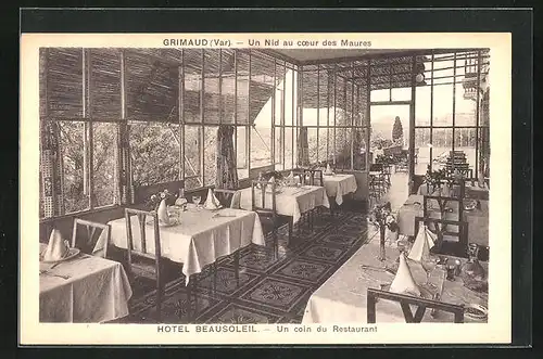 AK Grimaud, Hotel Beausoleil - Un coin du Restaurant