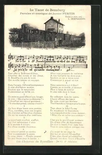 AK Tacot-de-Beaubery, Paroles et musique de Joanny Furtin, Bahnhof