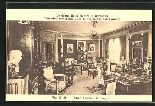 AK Bordeaux, Le Grand Hotel Montre, Salon ancien