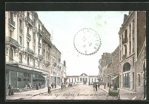AK Chalon-sur-Saone, Avenue de la Gare