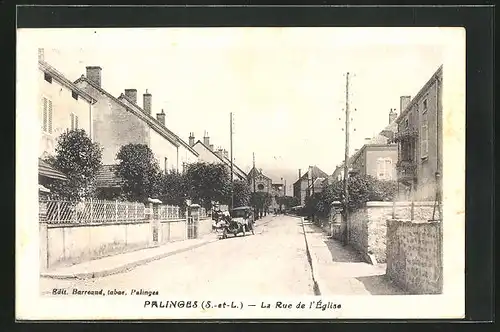 AK Palinges, La Rue de l`Eglise
