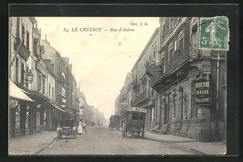 AK Le Creusot, Rue d`Autun