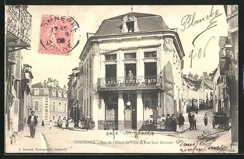 AK Tonnerre, Rue de l`Hôtel de Ville et Rue Jean Garnier