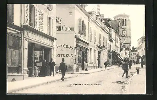 AK Tonnerre, La Rue de l`Hôpital