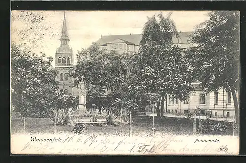 AK Weissenfels, Blick auf die Promenade