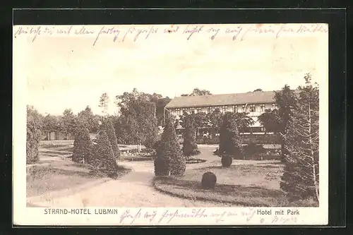 AK Lubmin, Strand-Hotel mit Park