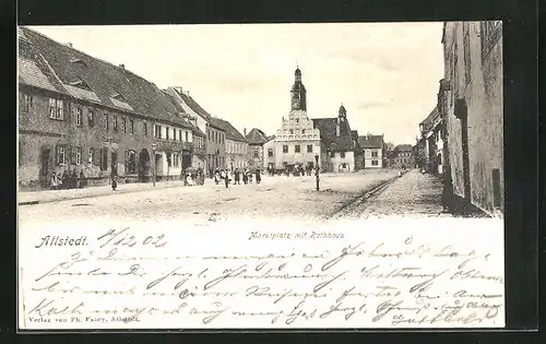 AK Allstedt, Marktplatz mit Rathaus