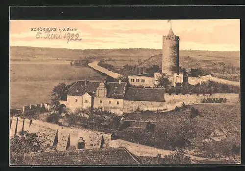 AK Schönburg a. d. Saale, Blick auf Burg