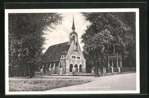 AK Lützen, Gustav-Adolf-Denkmal mit Kapelle