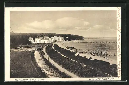 AK Heiligendamm / Ostsee, Blick vom Golfplatz zum Strand