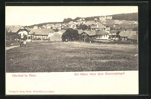 AK Oberhof in Thür., Ansicht vom Ort 810 Meter über dem Meeresspiegel