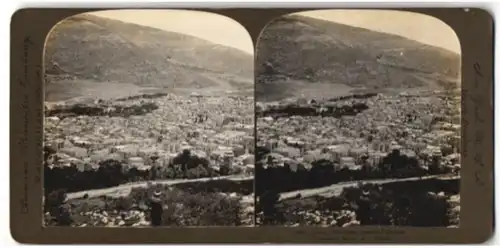 Stereo-Fotografie American Stereoscopic Co., New York, Ansicht Shechem, Gesamtansicht der Ortschaft