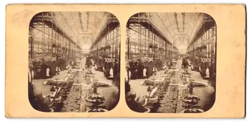 Stereo-Fotografie unbekannter Fotograf, Ansicht London, Crystal Palace looking to the North
