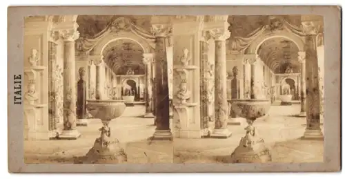 Stereo-Fotografie unbekannter Fotograf, Ansicht Vatikan, Salle des Bustes