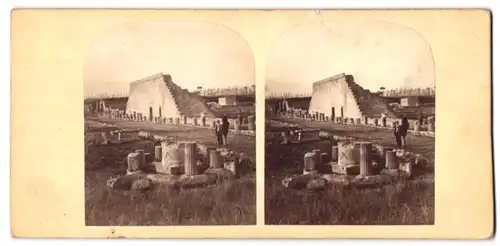 Stereo-Fotografie unbekannter Fotograf, Ansicht Pompeji, Forum triangulaire