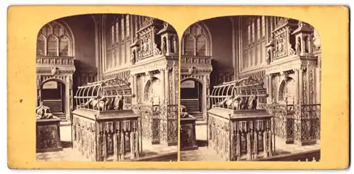 Stereo-Fotografie Fotograf unbekannt, Ansicht Warwick, Interior of the Beauchamp Chapel