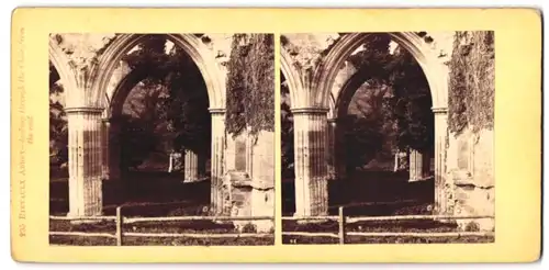 Stereo-Fotografie Fotograf unbekannt, Ansicht Rievaulx /North Yorkshire, Rievaulx Abbey, looking through the Choir