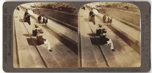 Stereo-Fotografie American Stereoscopic Co., New York, 3 West Nineteenth St., Ansicht Athen, Im neuen Stadion