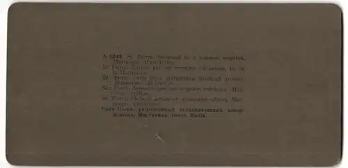 Stereo-Fotografie American Stereos. Co., New York, 3 West Nineteenth St., Ansicht St. Pierre, Vulkanausbruch, Ruinen