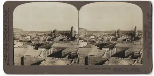 Stereo-Fotografie Griffith & Griffith, Philadelphia, Ansicht Jerusalem, Blick auf Palestina vom Damascus Gate