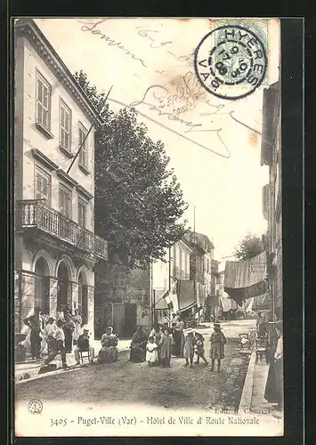 AK Puget-Ville, Hotel de Ville et Route Nationale