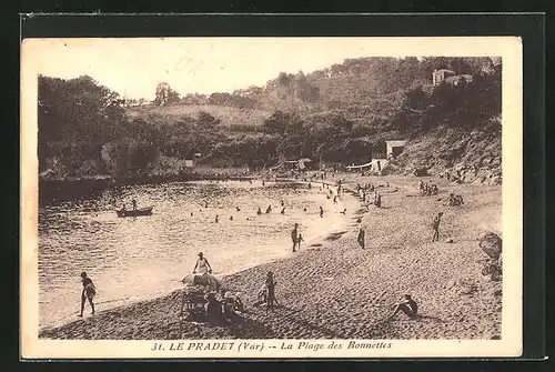 AK Le Pradet, La Plage des Bonnettes