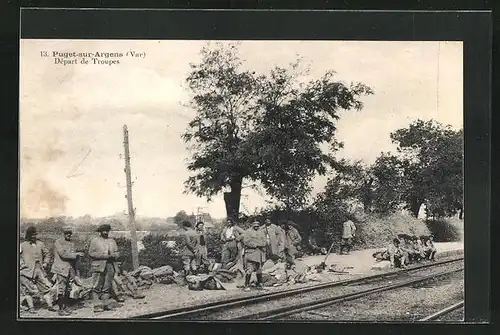 AK Puget-sur-Argens, Depart de Troupes