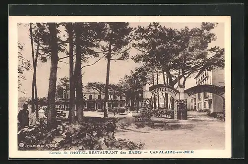 AK Cavalaire-sur-Mer, Entree de l`Hotel-Restaurant des Bains