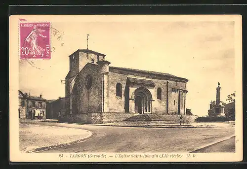 AK Targon, L`Eglise Saint-Romain