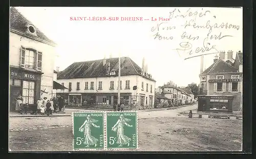 AK Saint-Léger-sur-Dheune, La Place