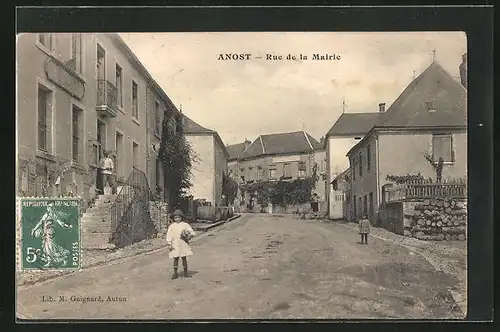 AK Anost, Rue de la Mairie
