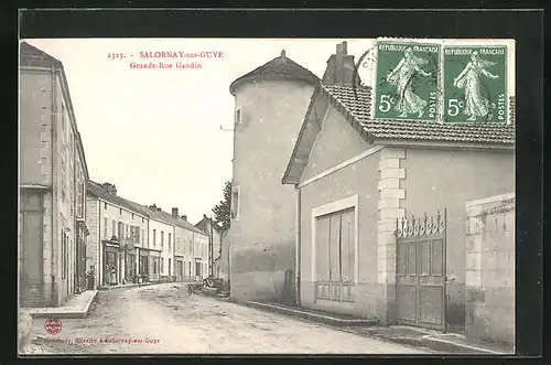 AK Salornay-sur-Guye, Grande-Rue Gandin