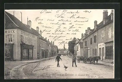 AK Pierre-en-Bresse, Grande Rue