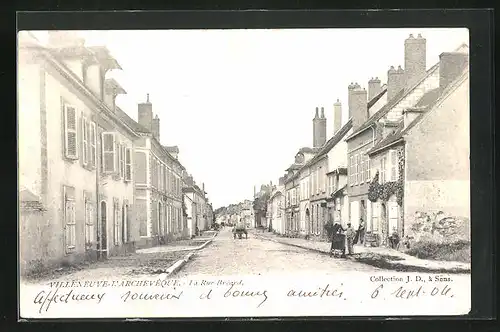 AK Villeneuve-l`Archeveque, La Rue Breard