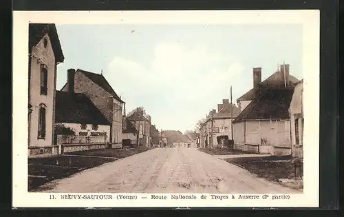 AK Neuvy-Sautour, Route Nationale de Troyes a Auxerre