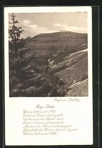 AK Inselsberg, Blick zum Gipfel, Berg-Psalm