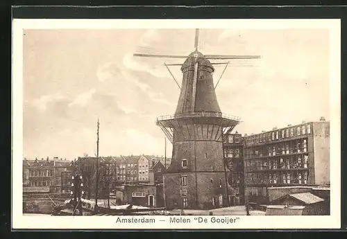 AK Amsterdam, Molen De Gooije, Windmühle