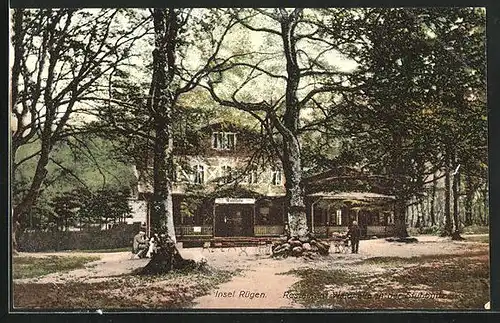 AK Sassnitz, Gasthaus Waldhalle in der Stübbnitz